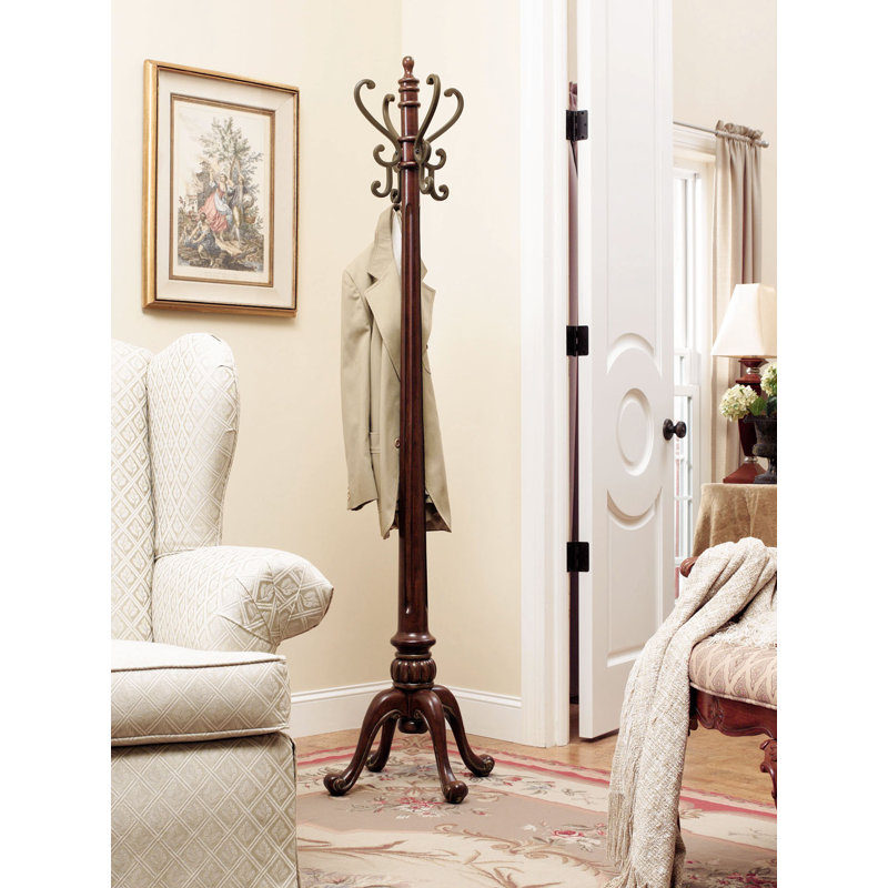 Newlin Solid Wood Freestanding 4 - Hook Coat Rack