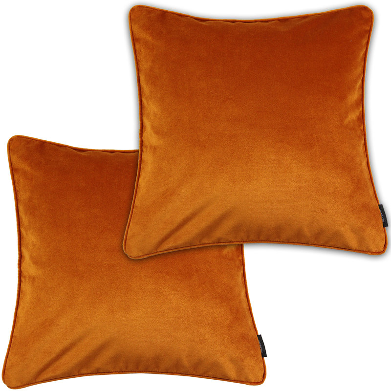 Square Throw Cushion, Burnt Orange