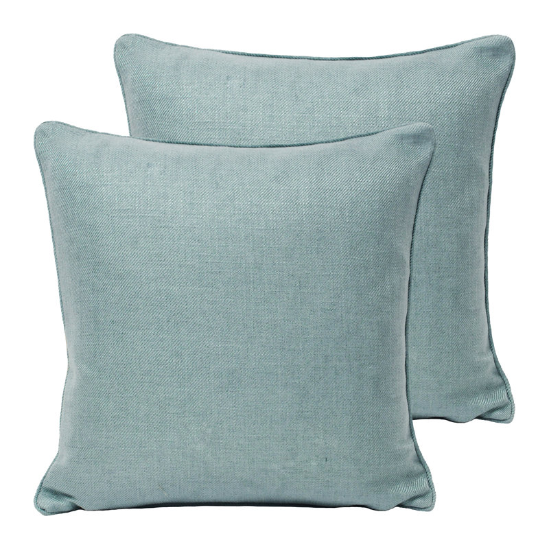 Luciana Square Throw Cushion, 45 cm H x 45 cm W x 16 cm D, Duck Egg