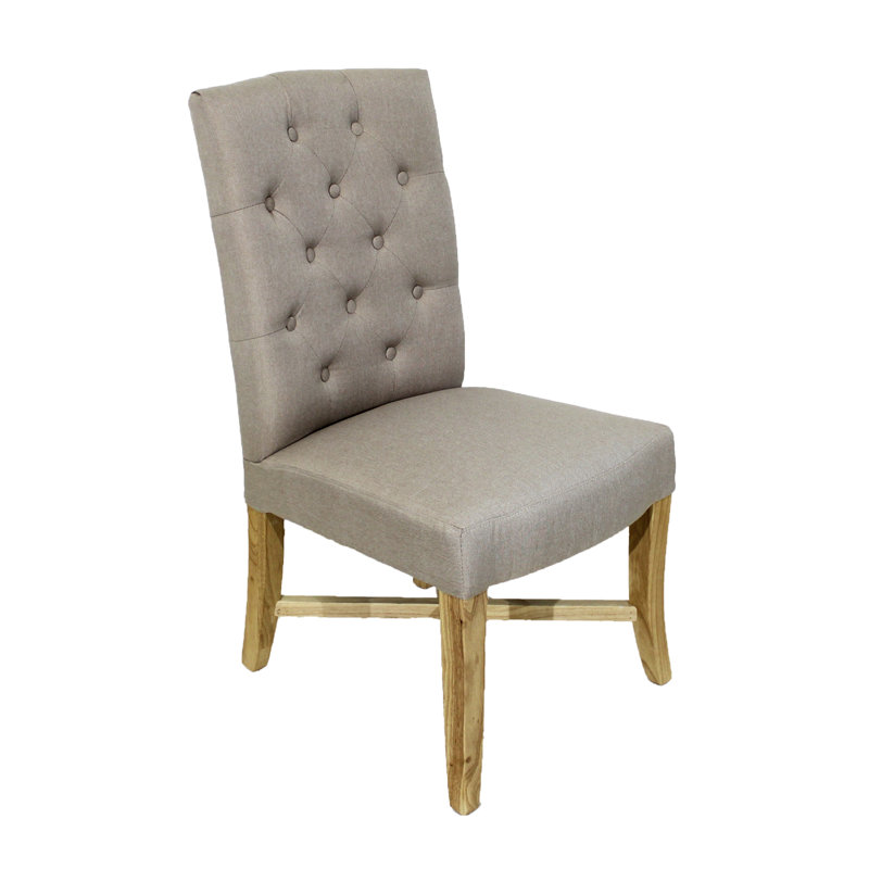 Chaise de salle à manger rembourrée Ailani, Beige