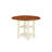 3-Piece Buttermilk and Cherry Finish Round Solid Wood Top Dining Table Set-409002575