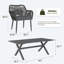 Outdoor Dining Set With Rectangular Dining Table-1673815078-1673815096-1673815098