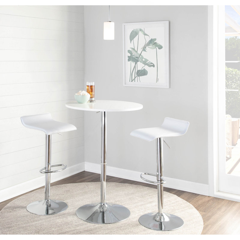 Table de bar réglable blanche Elia par Lumisource