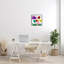 Bold Summer Blooming Florals Translucent Rainbow Flowers Gray Farmhouse-62413065-62413068