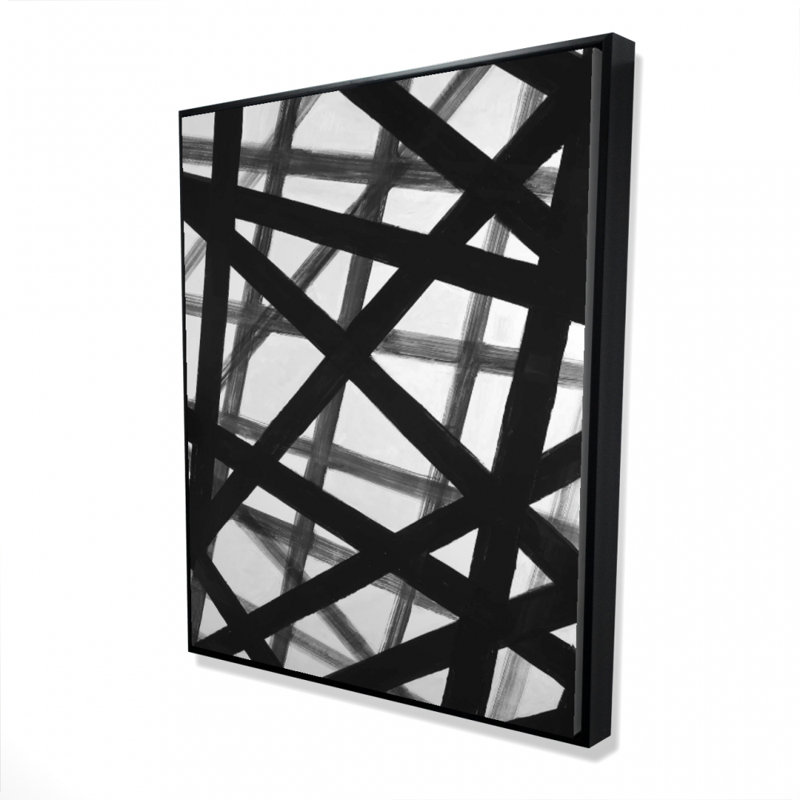 Abstract Bold Lines Print On Canvas