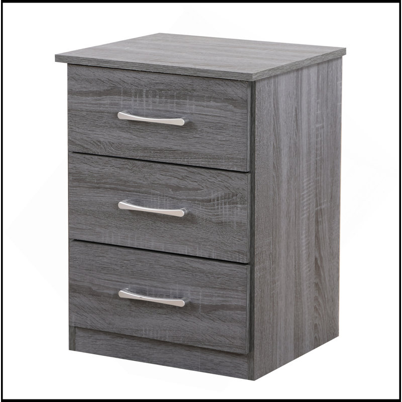 Chic Contemporary Nightstand, Gray