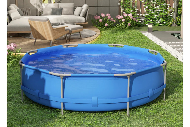 small backyard above-ground pool