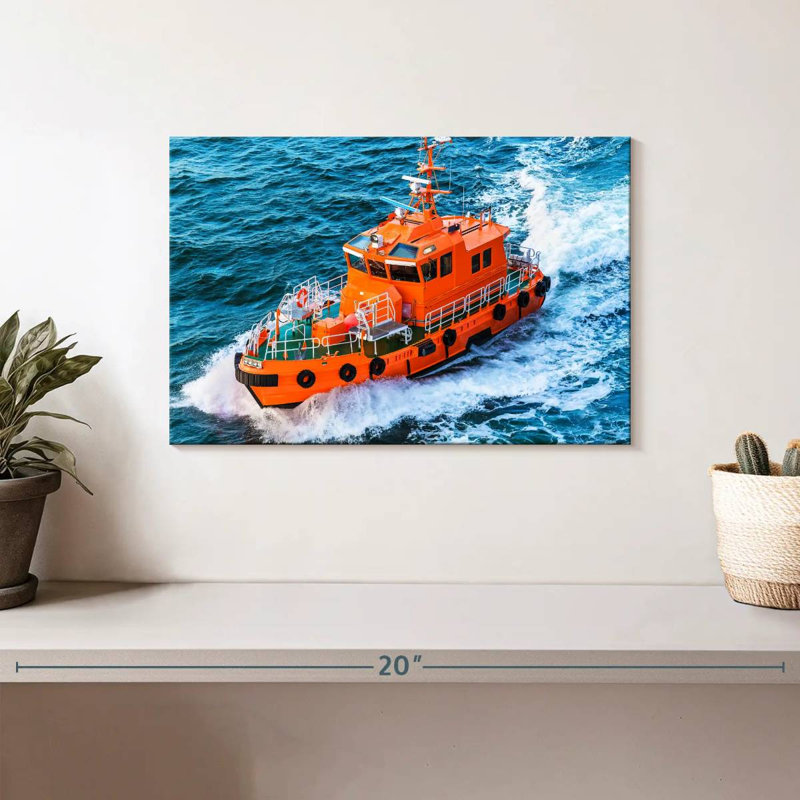 Bateau de sauvetage Mehar Coast Guard, H 8 po x l 12 po