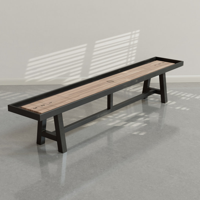 District Mills Shuffleboard Table, Oak, 10'