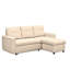 Canapé modulaire en L beige, canapé-lit pour 3 personnes, avec 3 tissus d'ameublement-151857174