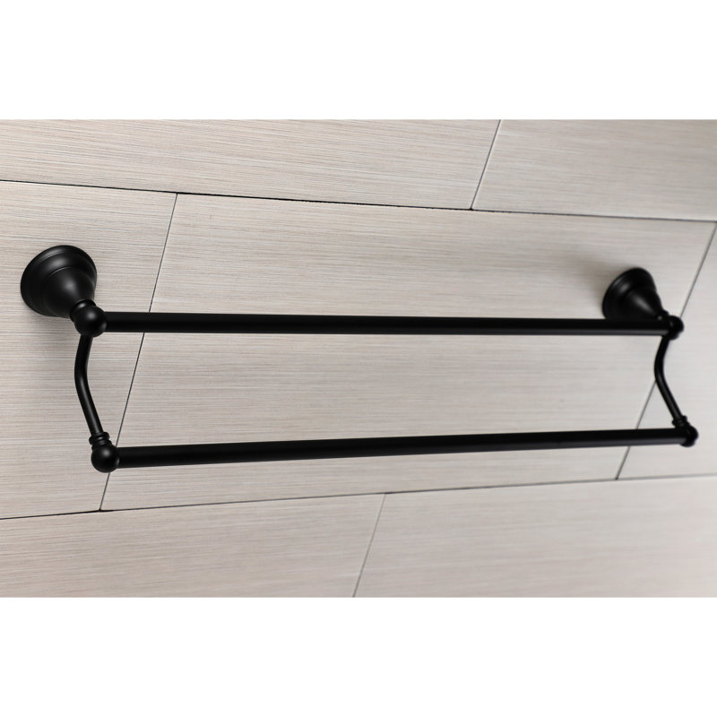 Kingston Brass Royale 24-Inch Dual Towel Bar, Matte Black