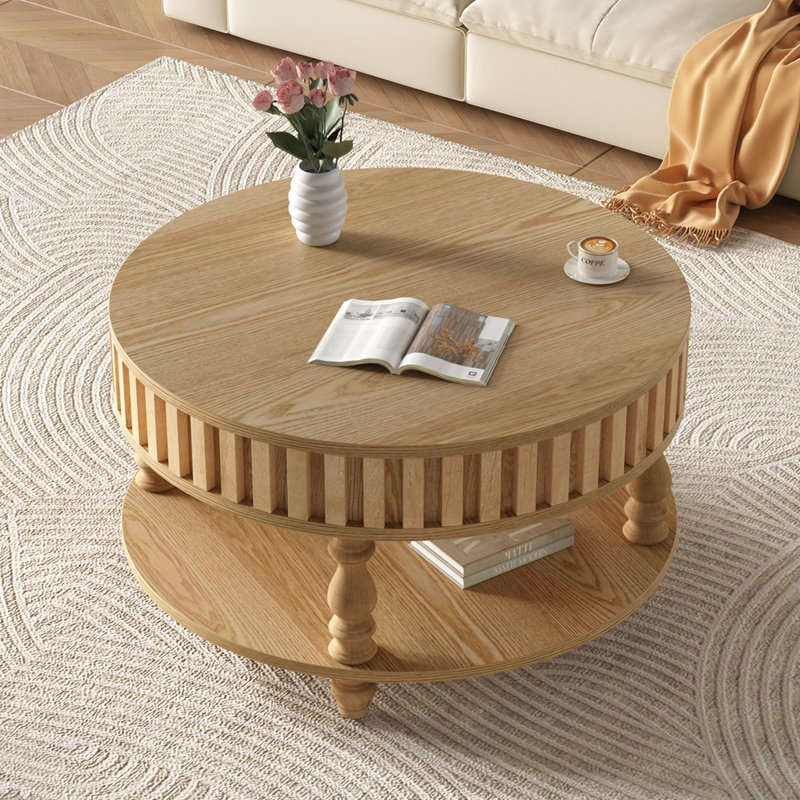 Table basse Farmhouse, Bois naturel