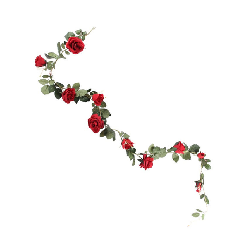 Tiges de roses artificielles australiennes, 3 tiges, rouge