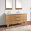 Coventry 60" Double Bathroom Vanity with Carrara Marble Top-1347698522