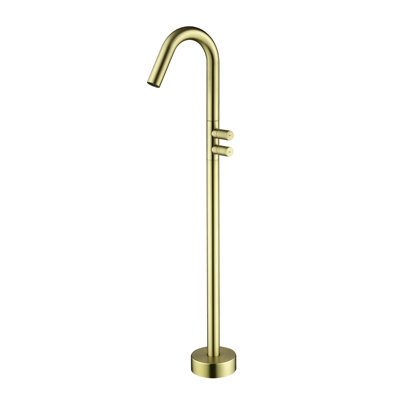 Freestanding Bathtub Faucet Set Single Handle Floor Mount Tub Filler Free Standing Tub Faucet