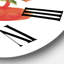 Une branche de physique rouge - Horloge murale traditionnelle-60279905