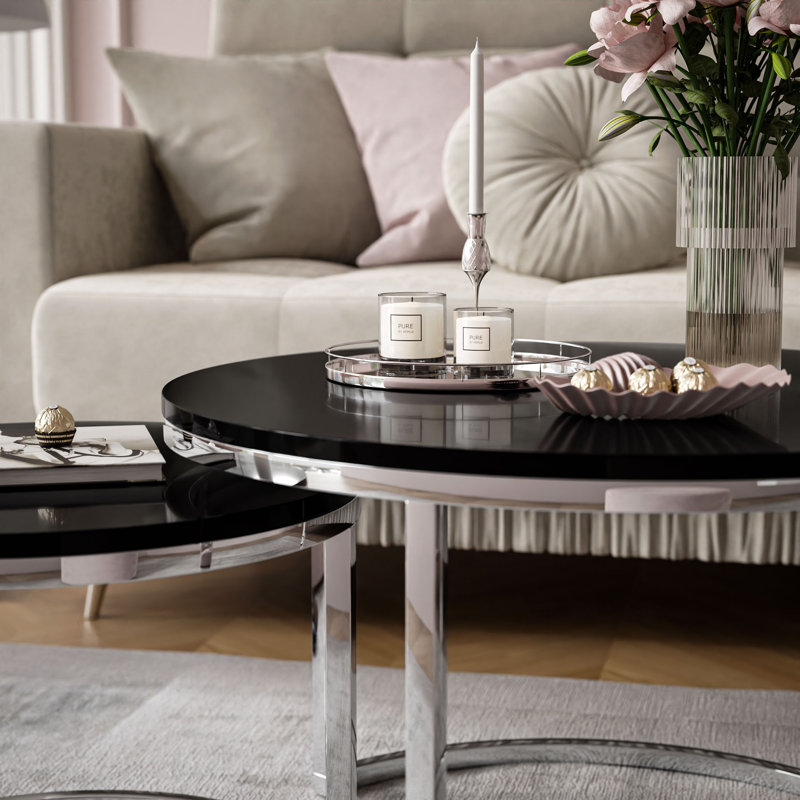 CIRI 2 Piece Coffee Table, Black