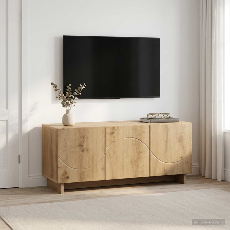 TV Stand, 40cm H x 90cm W x 34.5cm D, Artisan Oak