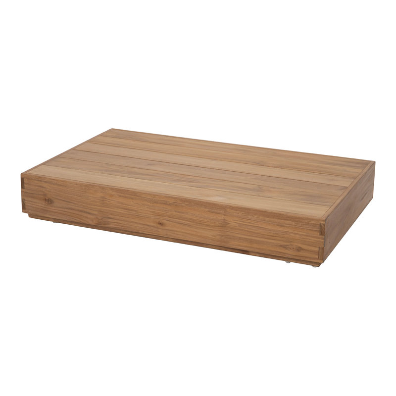 Pacific Outdoor Rectangular Teak Coffee Table, 8" H x 32.5" W x 52" L