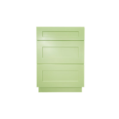 Armoire de base à 3 tiroirs en contreplaqué Shaker, prête à assembler