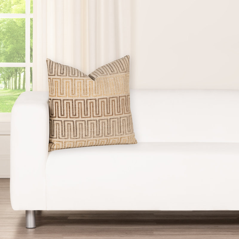 Rhodes Accent Pillow, Sand Geometric