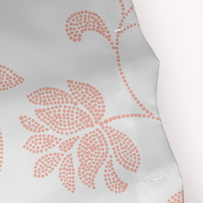 Rideau de douche Poteau Floral par E by Design, Rosé