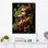 Panier de champignon, peinture IV - champignon, art mural