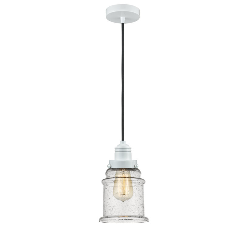 Cecil 1 - Light Single Pendant, White/Black