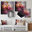 Rose floral splendide lustre rococo - lustre en métal, art mural-435937354