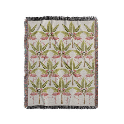Fargo Flamingo Cotton Blend Blanket Throw