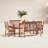 Anautica 6 - Person Wood Patio Dining Set with Rectangular Table