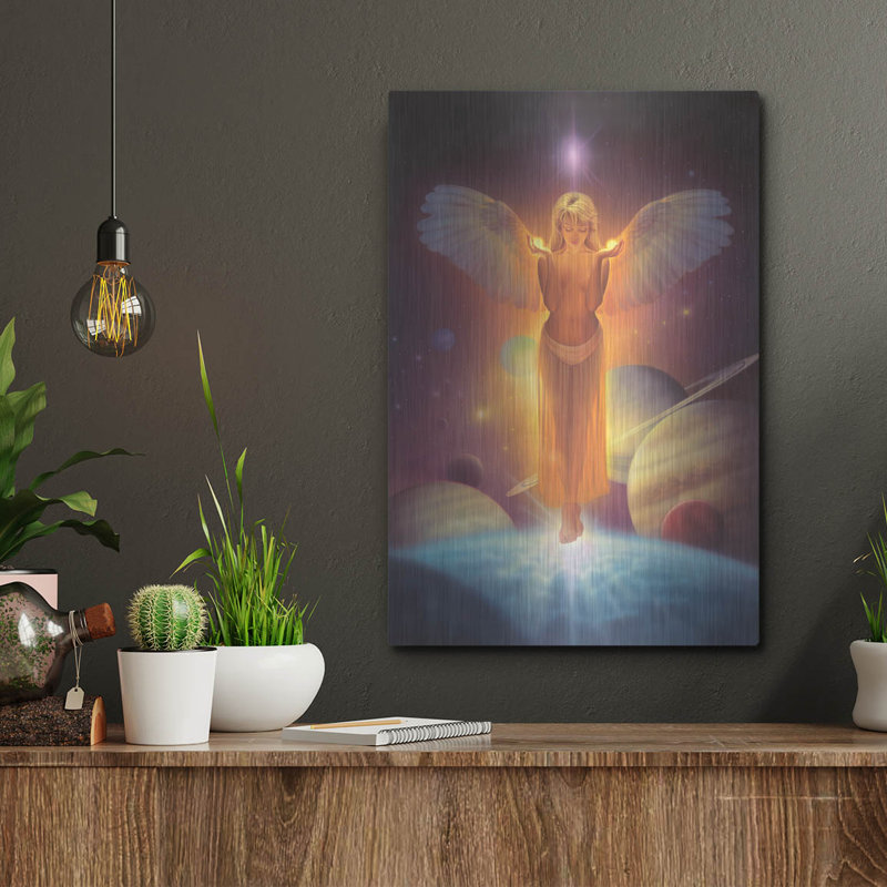 «The Light BearerAngel Of Light» par Kirk Reinert, H 16 po x l 12 po