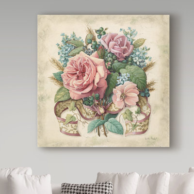 «Roses», reproduction de peinture acrylique sur toile tendue