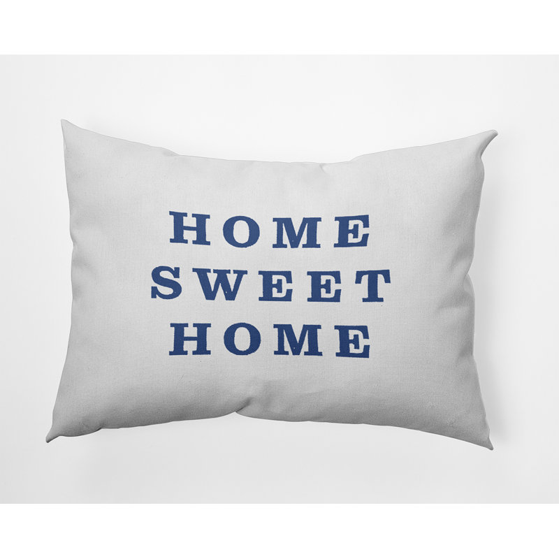 Reversible Throw Pillow, Navy Blue