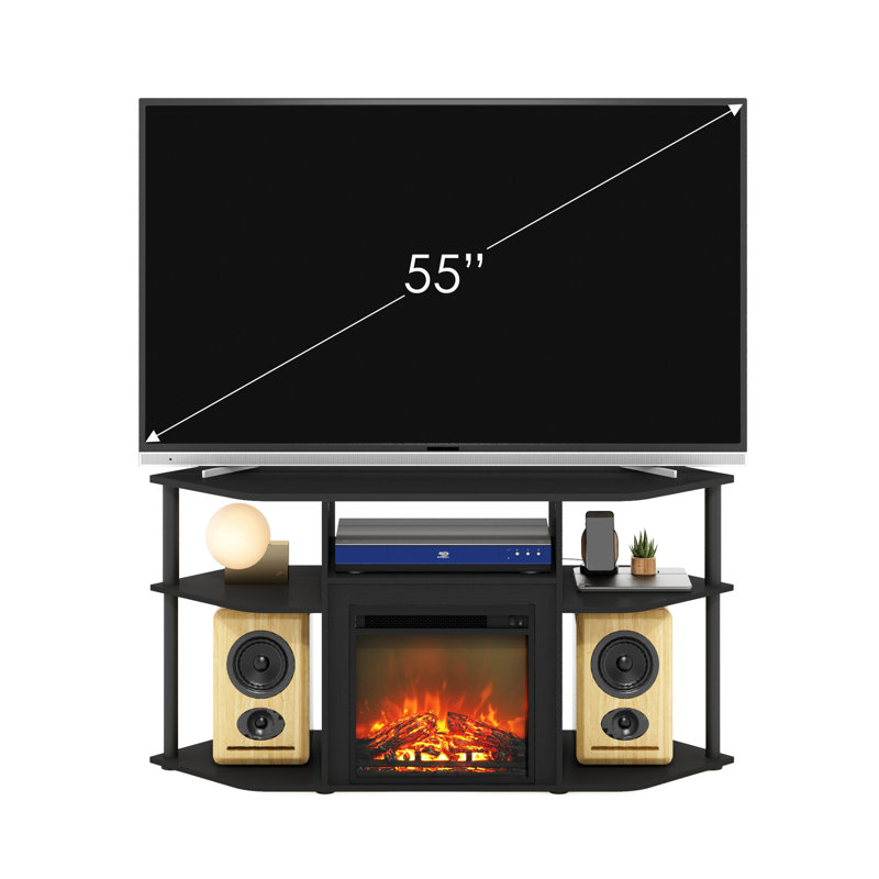 Meuble télé avec foyer électrique Beitske, Americano