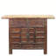 Double Top Drawer Carved Elm Sideboard