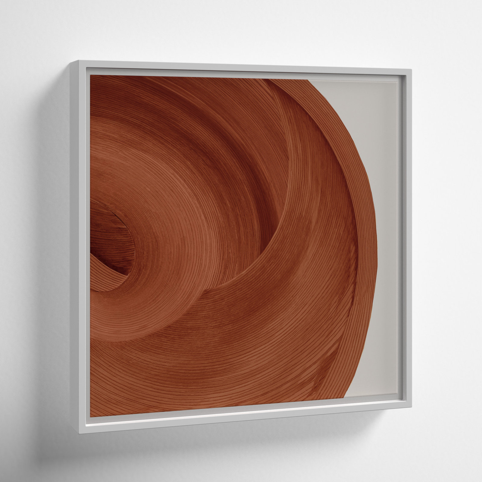 Thormond "Affogato" Painting, 17.5" H x 17.5" W x 2" D, White