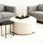Upholstered Button Tufted Round Ottoman
