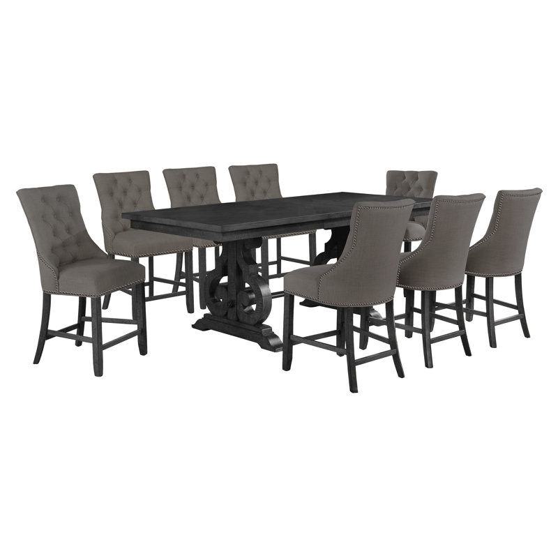 Mccarter - Person Extendable Trestle Dining Set, Beige, 9
