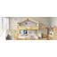 Lit superposé simple en bois avec tente-407549451