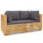 Ayzel Wood Patio Sofa with Cushions-1456765684-1425450495