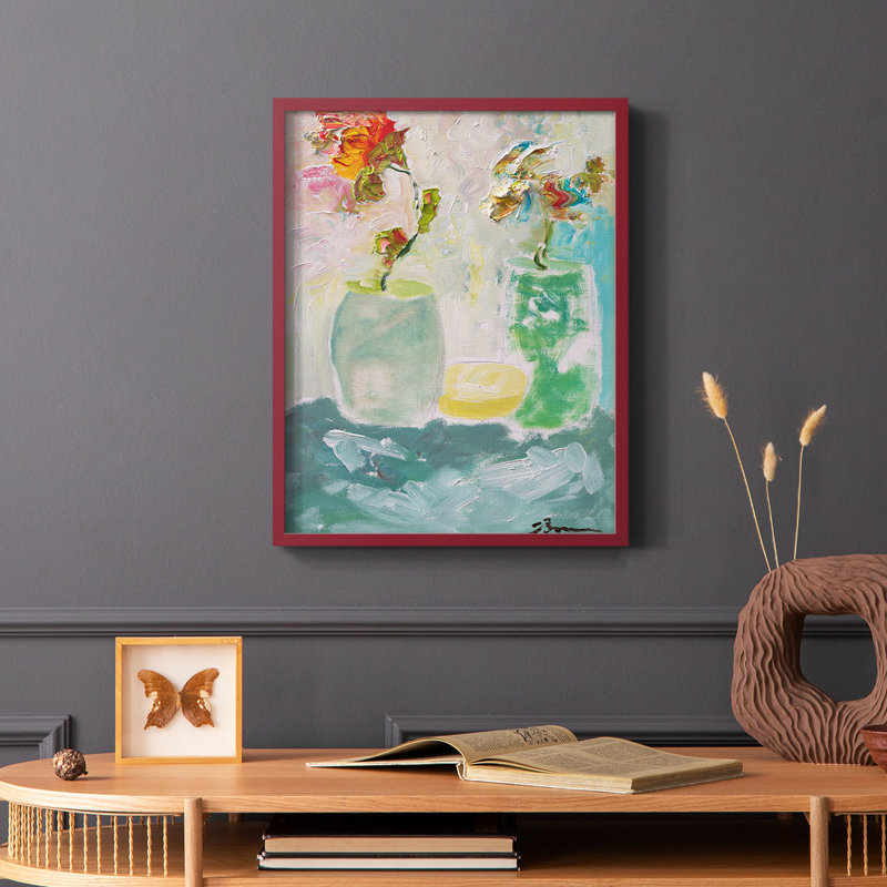 «Tahitian Sunrise», reproduction encadrée - bois massif, H 20 po x l 16 po, Blanc