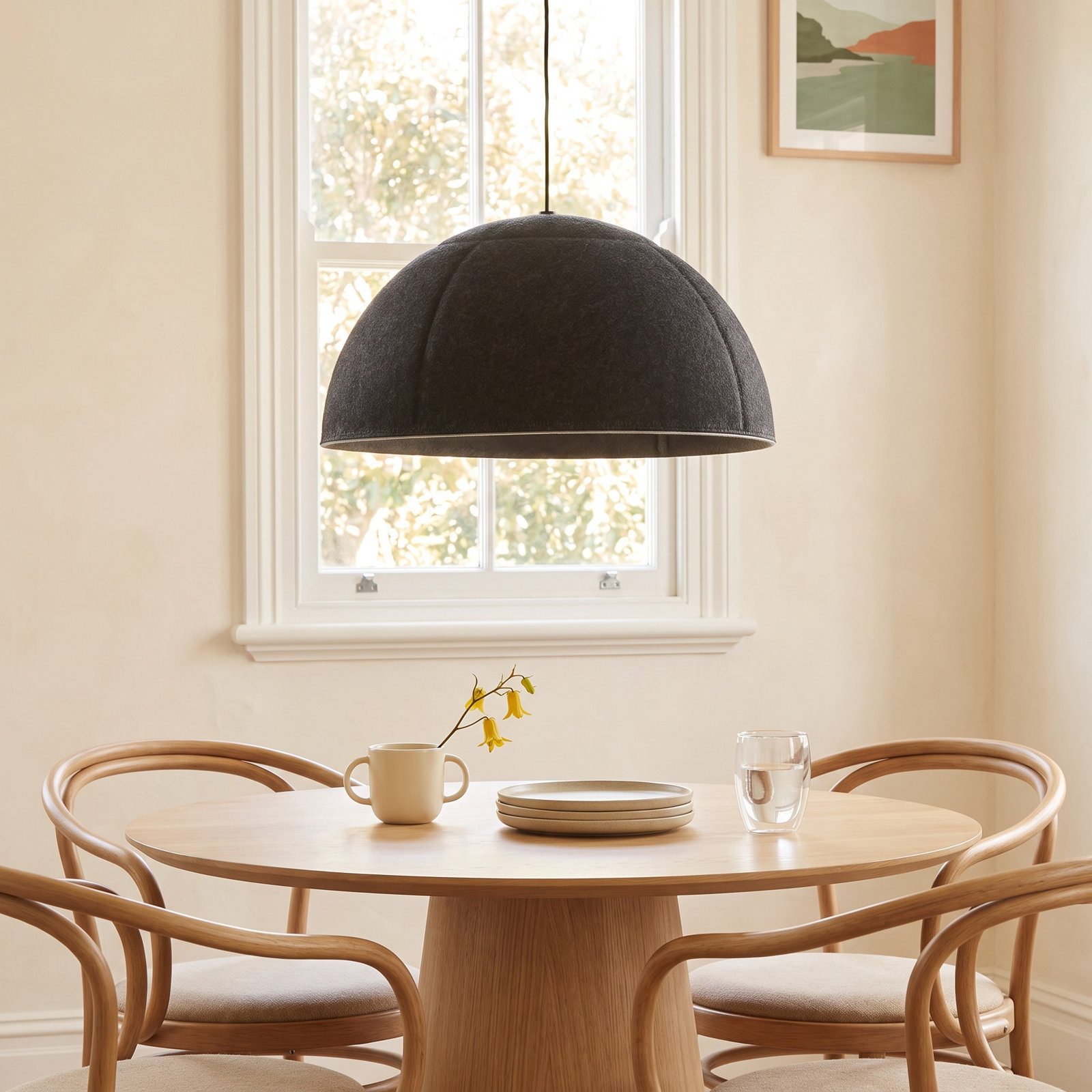 Nava Single Light Pendant, Dark Gray