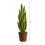 Plante artificielle en panier 34 po