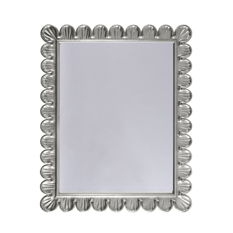 Eliza Metal Wall Mirror, Silver Leaf