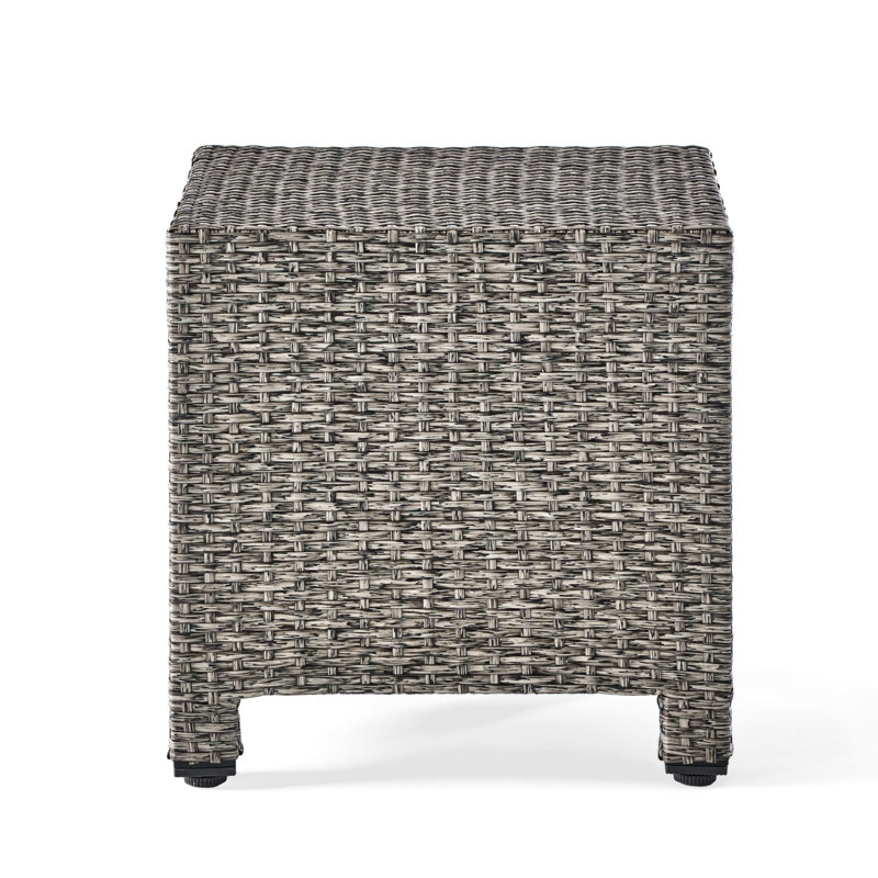 Accent Table - 18" Cube Side Table, Black Pe And Iron, Assembly- Design, No Assembly, Black