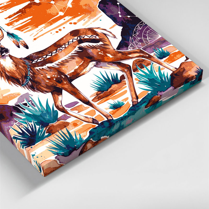 Art mural sur toile 19, Southwestern Animals, H 8 po x l 8 po