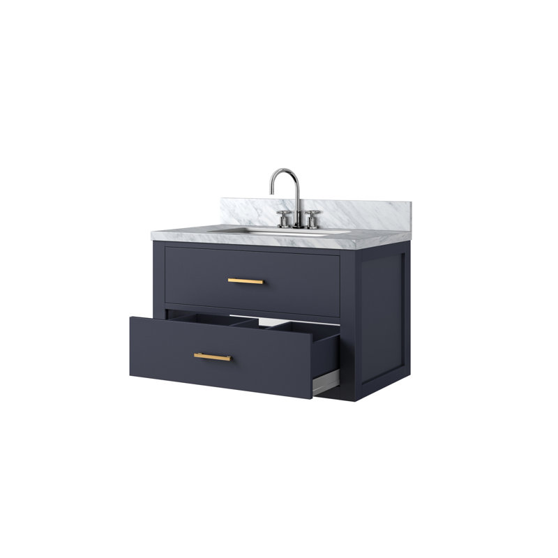 Ensemble de meuble-lavabo simple 30 po x P 22 po Castor, Noir, Quartz blanc