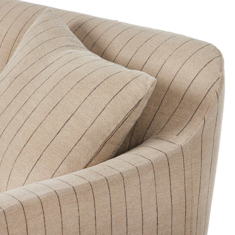 Lowell Slipcover Sofa, Cream Striped