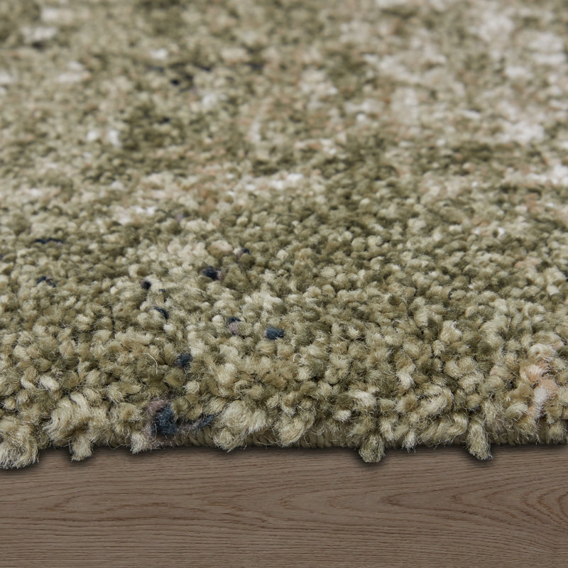 Templas Modern Abstract, Green/Tan, Rectangle 6'7" x 9'6"